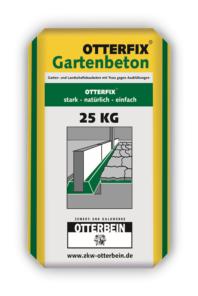 Gartenbeton, einfache Verarbeitung, gegen Ausblühungen, trasshaltiger Beton, 